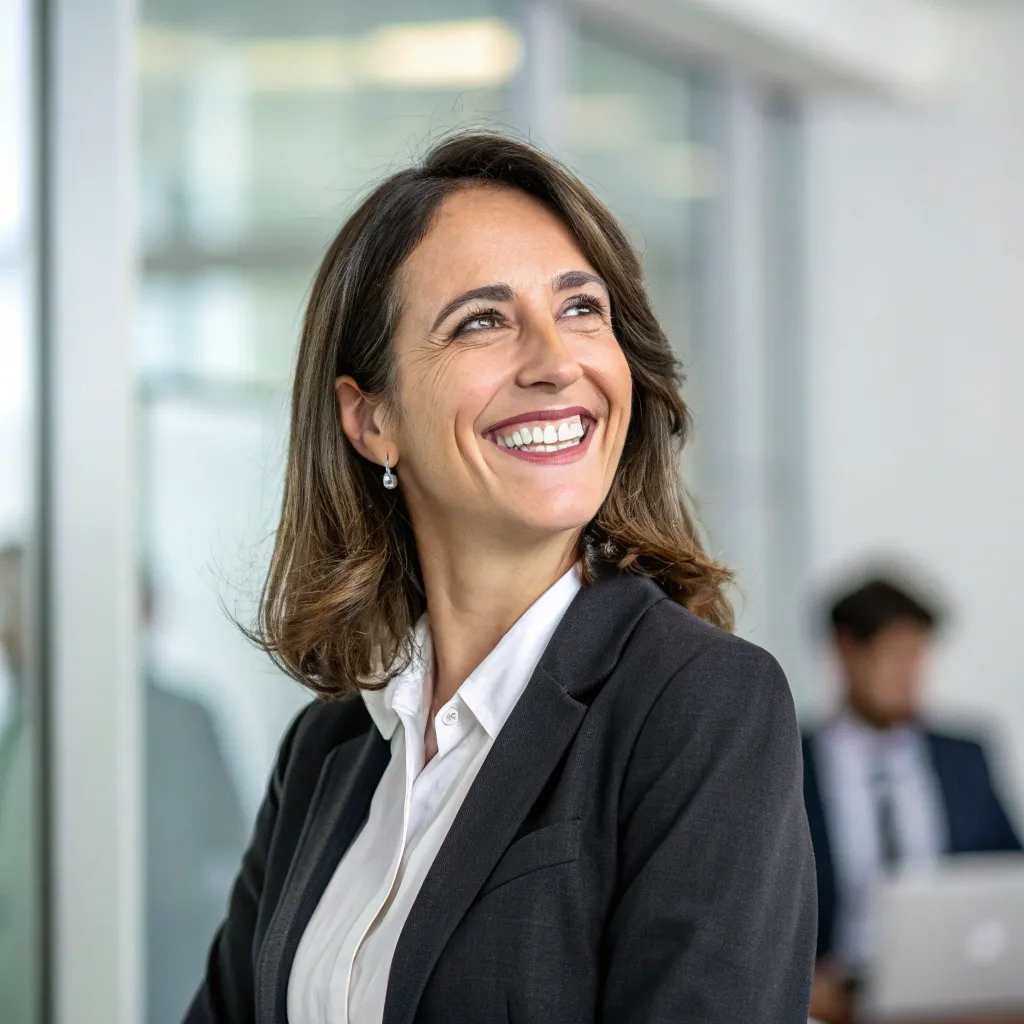 Smiling businesswoman